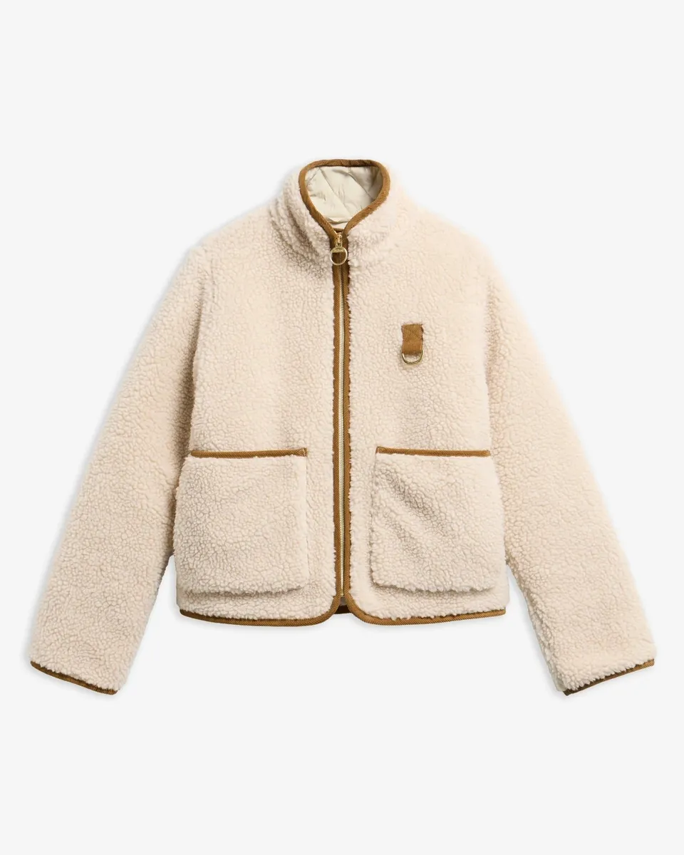 Barbour Eleonora LCA0427 giacca ecru pile teddy donna