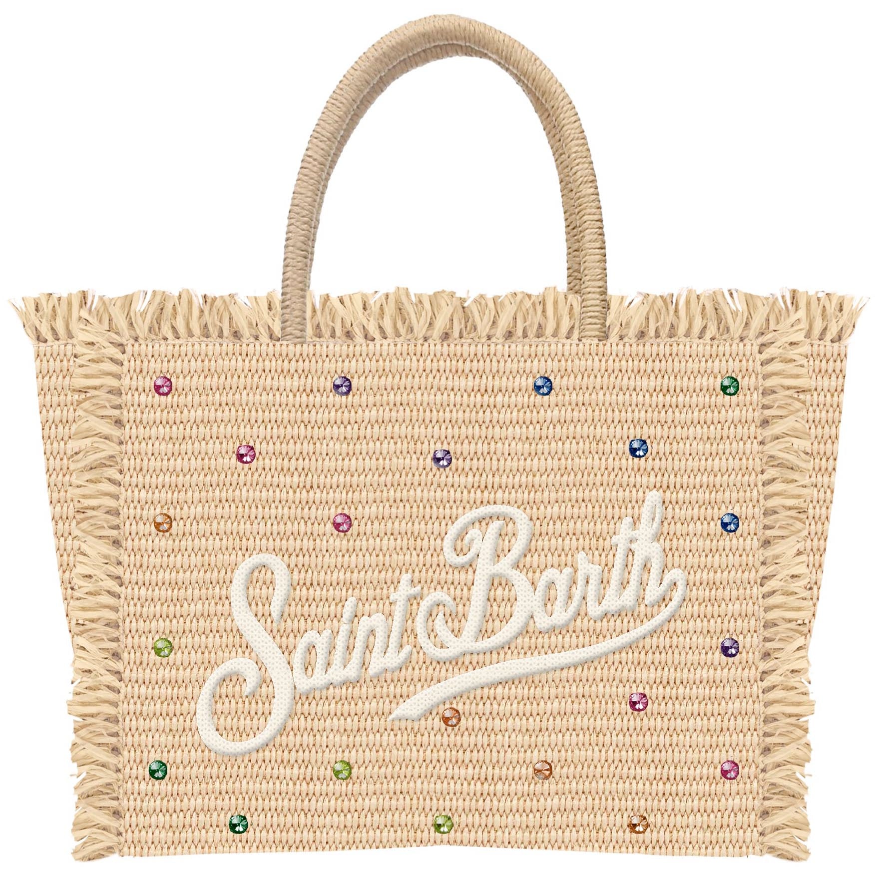 MC2 Saint Barth Vanity Straw 02748L Borsa Paglia Beige Strass