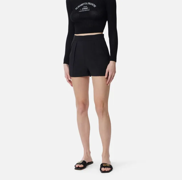Elisabetta Franchi SH01062E2 shorts donna nero crepe