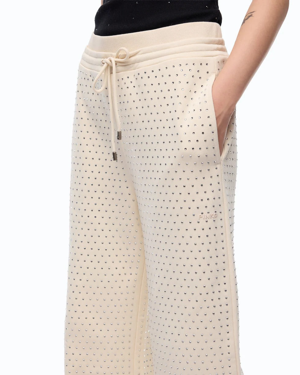 Pinko 107194-A3GT Pantalone Donna Cotone Beige