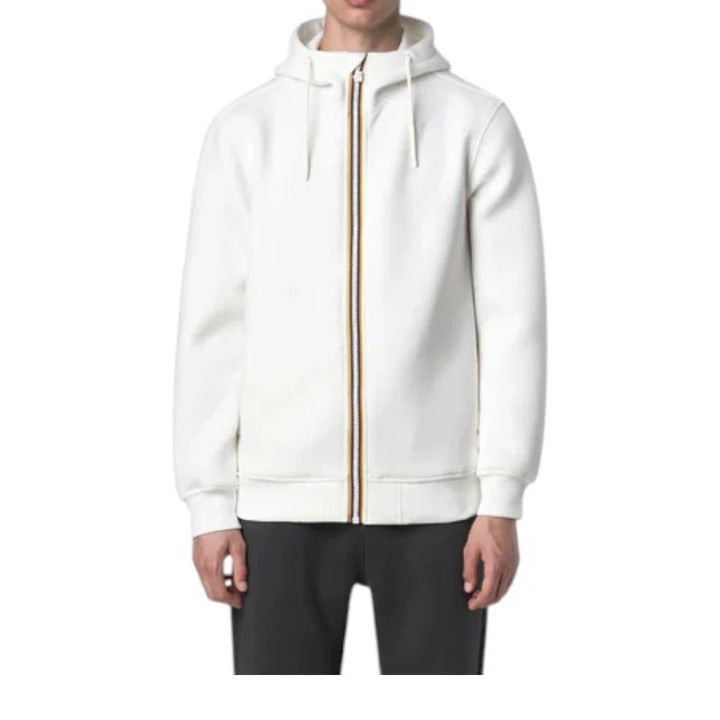K-Way Rainer Spacer K2141DW felpa uomo bianca con cappuccio