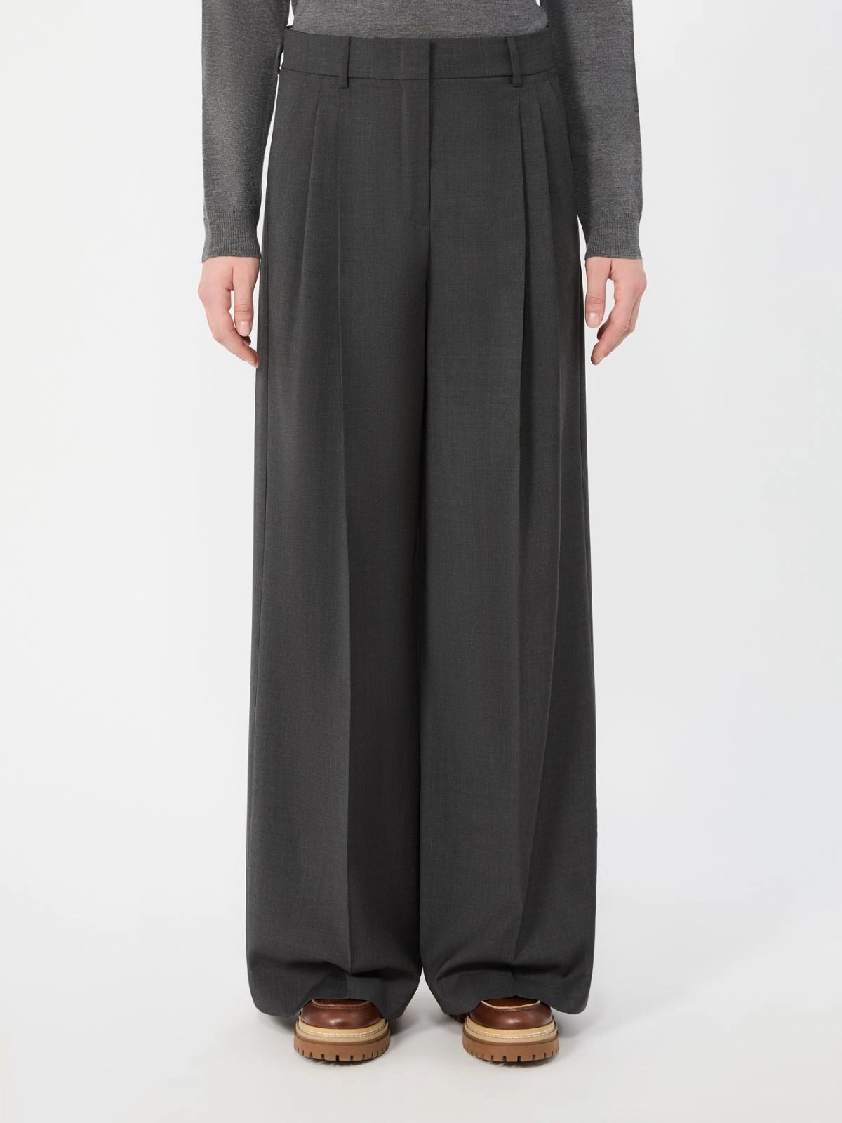 Weekend Max Mara Adelfi WKDADELFI015 pantalone antracite lana
