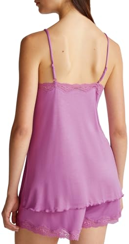 Benetton Canotta Donna S 3Z123H00J in Viscosa e Pizzo