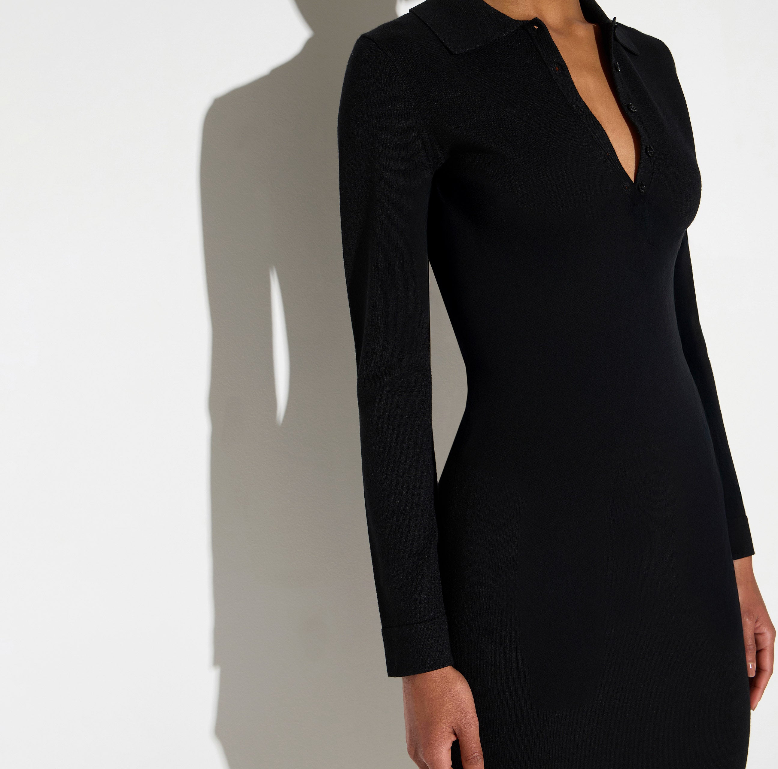 Elisabetta Franchi AM59S67E2 abito midi nero polo