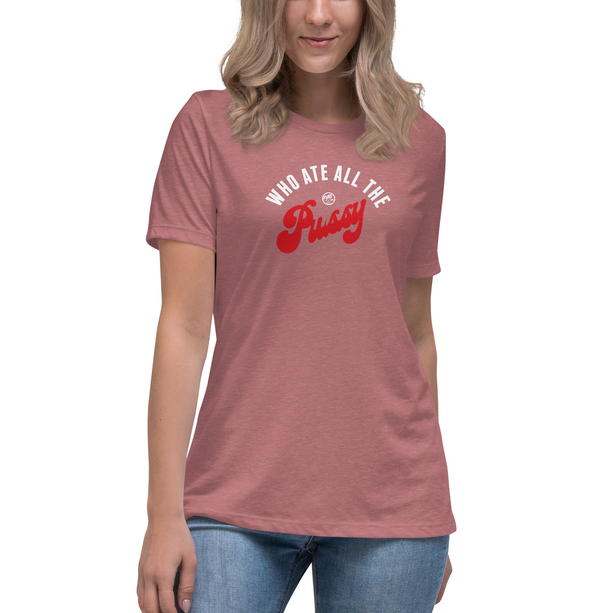 Pure Trash Womens T-Shirts Who Ate maglietta donna blu
