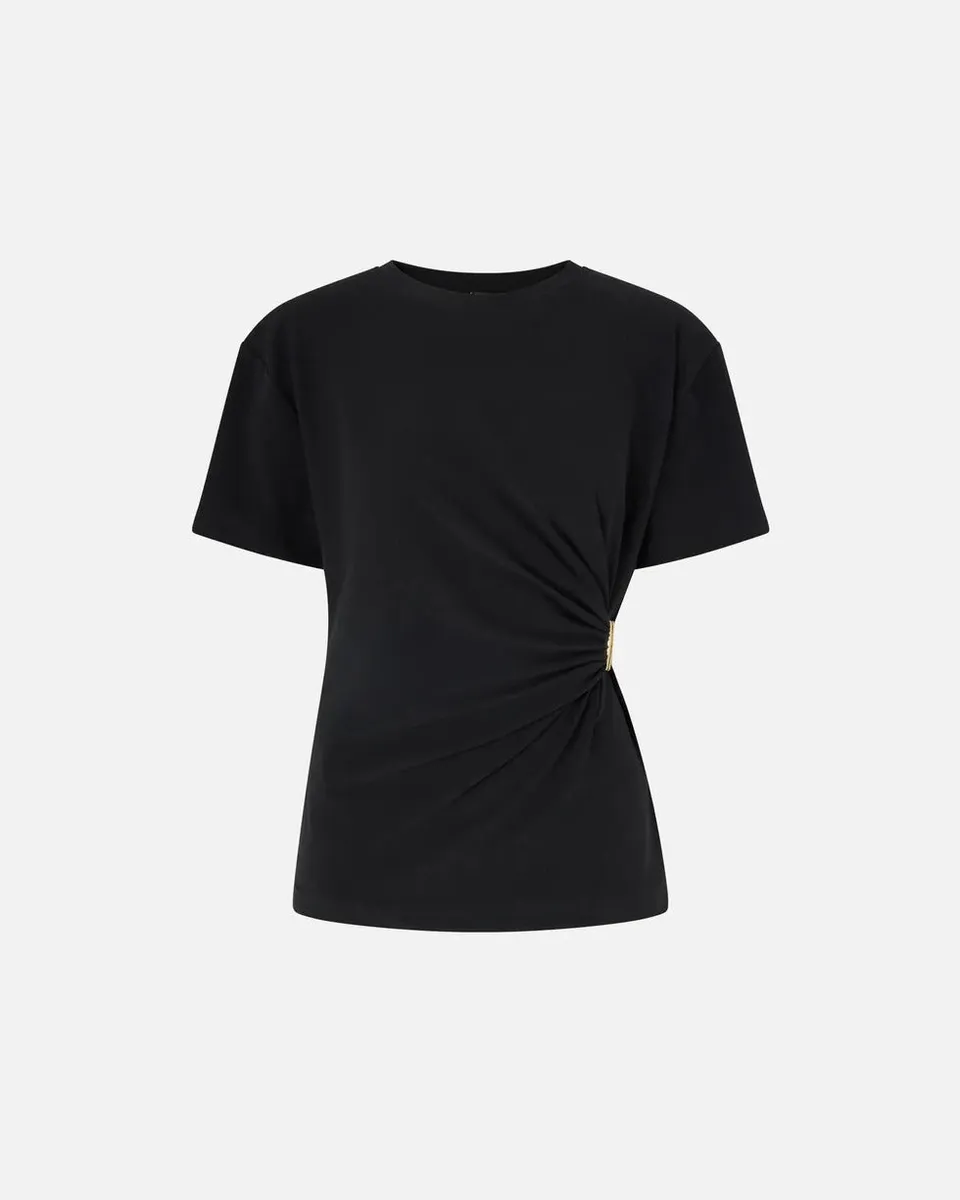 Pinko Mary 106455 A35D T-Shirt Donna Nero Cotone
