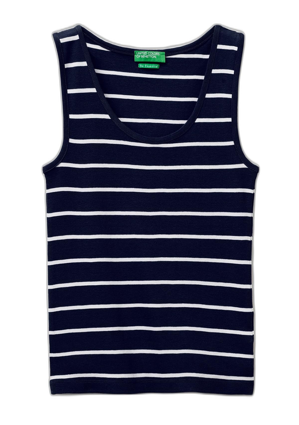 Benetton 339pdh018 Canotta Donna Costina Blu XS
