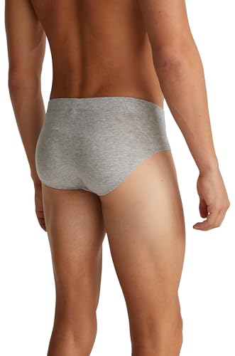 Benetton Slip Uomo Classico Grigio Jersey Taglia M
