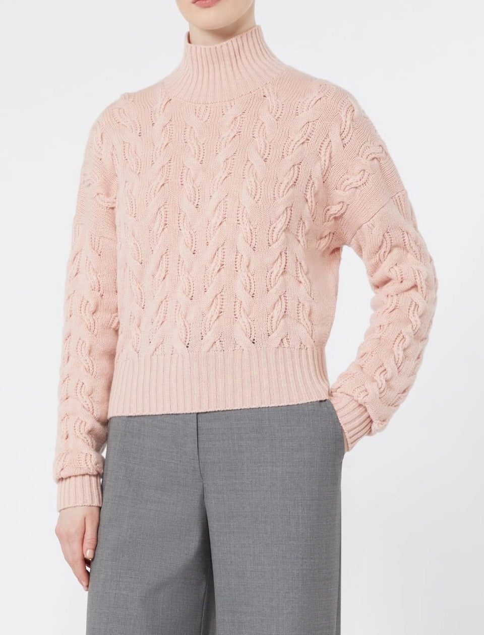 Max Mara Studio Cosmo MSTCOSMO004 Maglia Rosa Cashmere