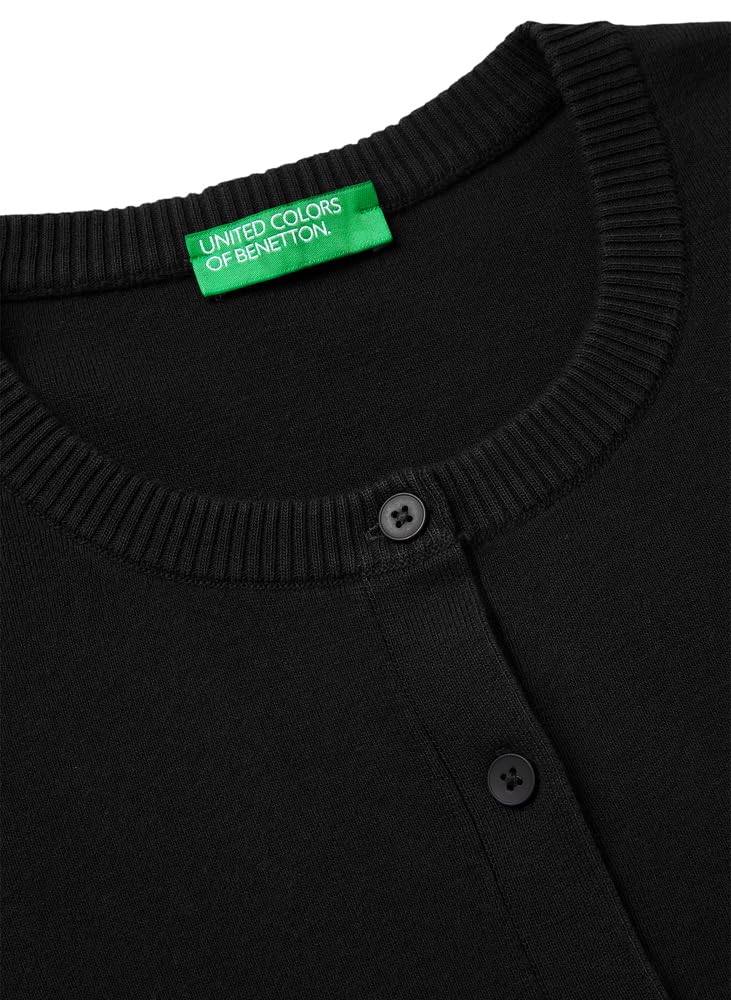 Benetton 1c19d502p Maglia Girocollo Cardigan Nero XXS
