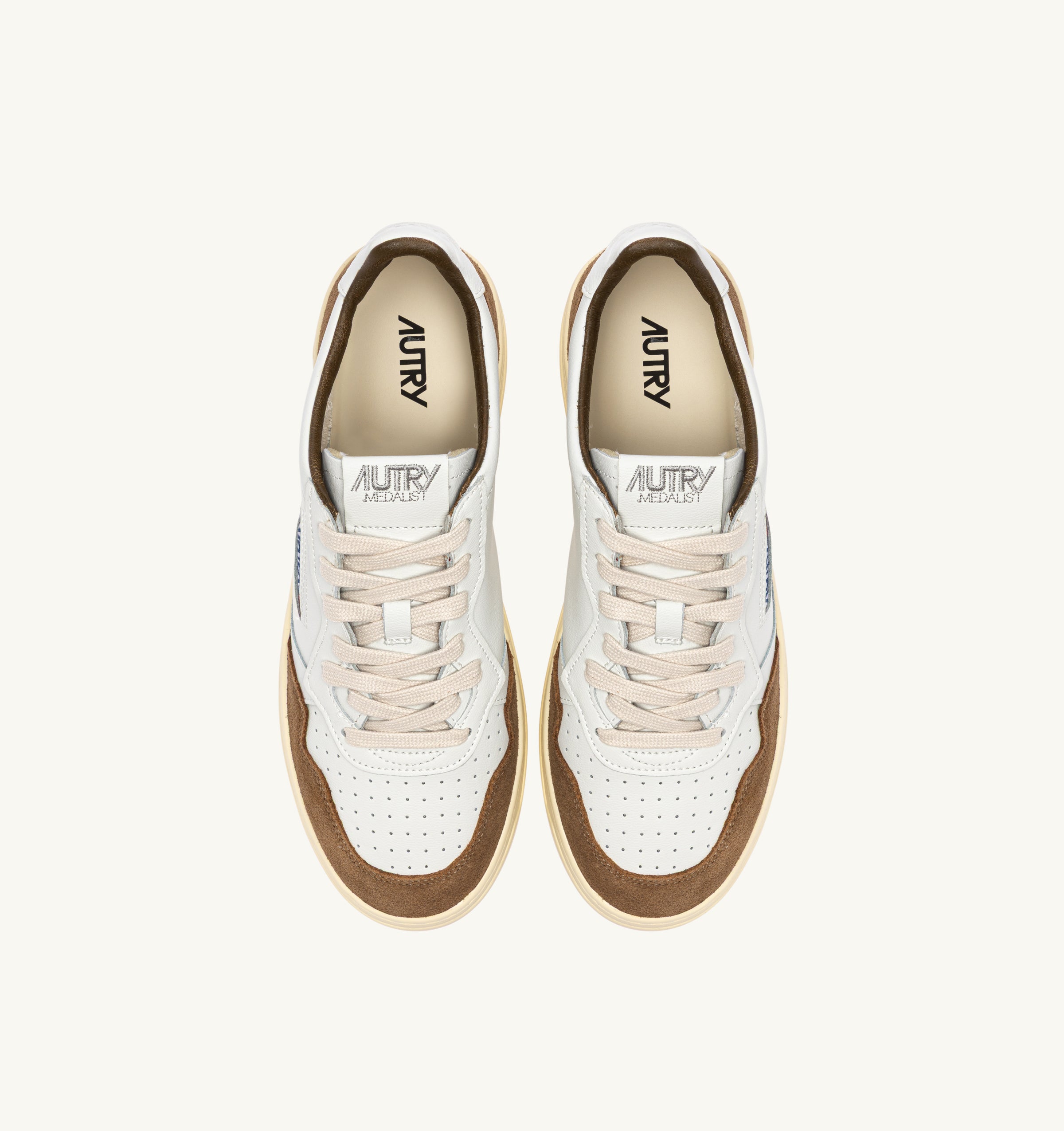 Autry Medalist Low Sneaker Uomo White Tabacco Pelle