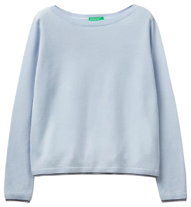 Benetton Maglieria G/C Maglia Donna Lana Extrafine Bicolor
