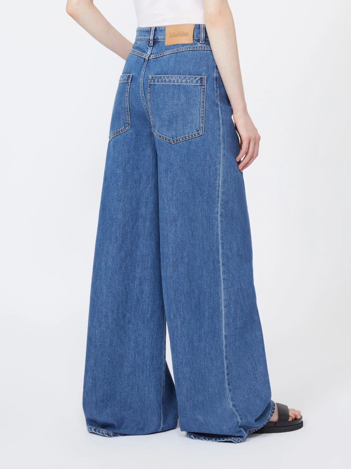 Max Mara MSTSARONG002 Jeans Sarong blu wide leg
