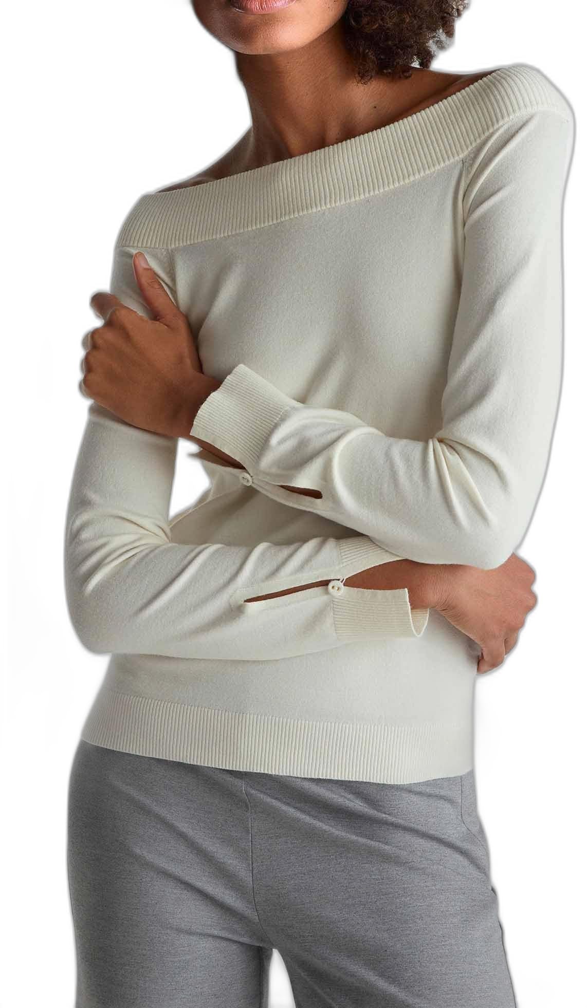 Benetton Maglia Donna Scollo Sceso Viscosa Nero