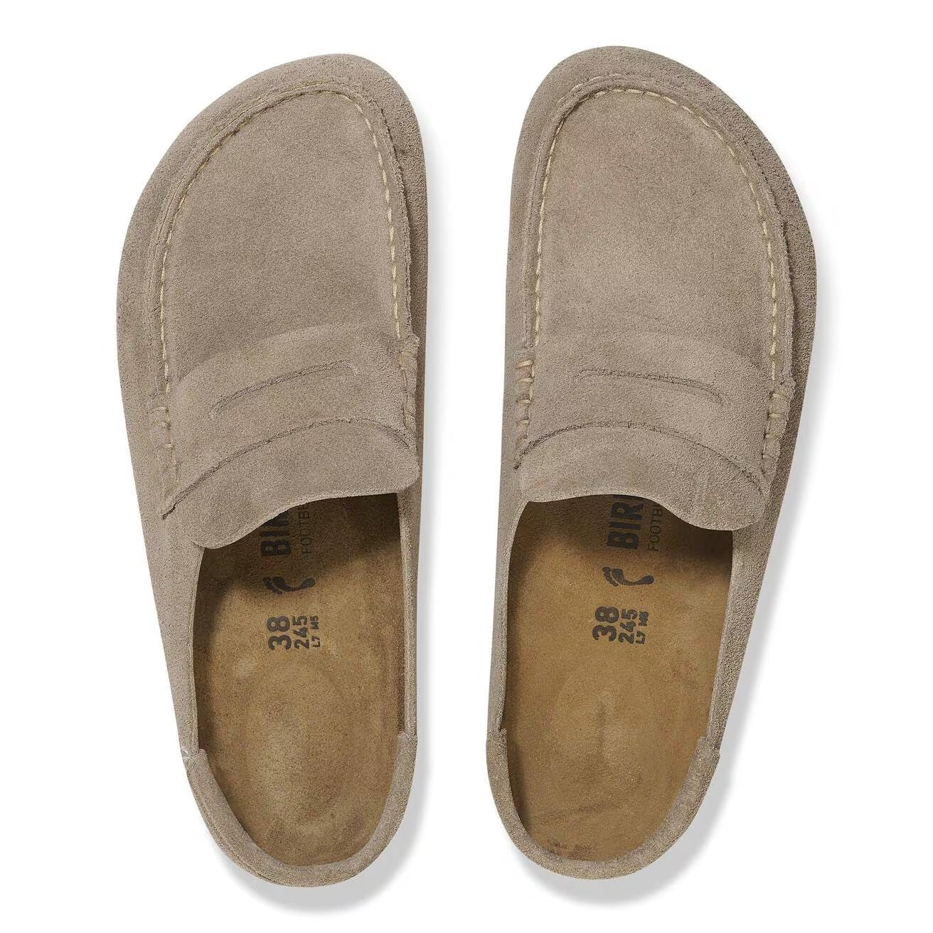 Birkenstock Naples 1029710 sabot uomo taupe camoscio