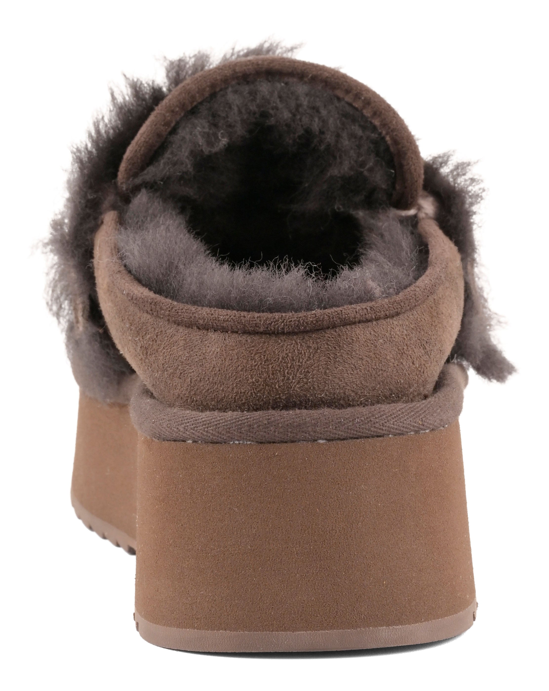 Mou Platform Clog FW681006A ciabatta mocha scamosciata