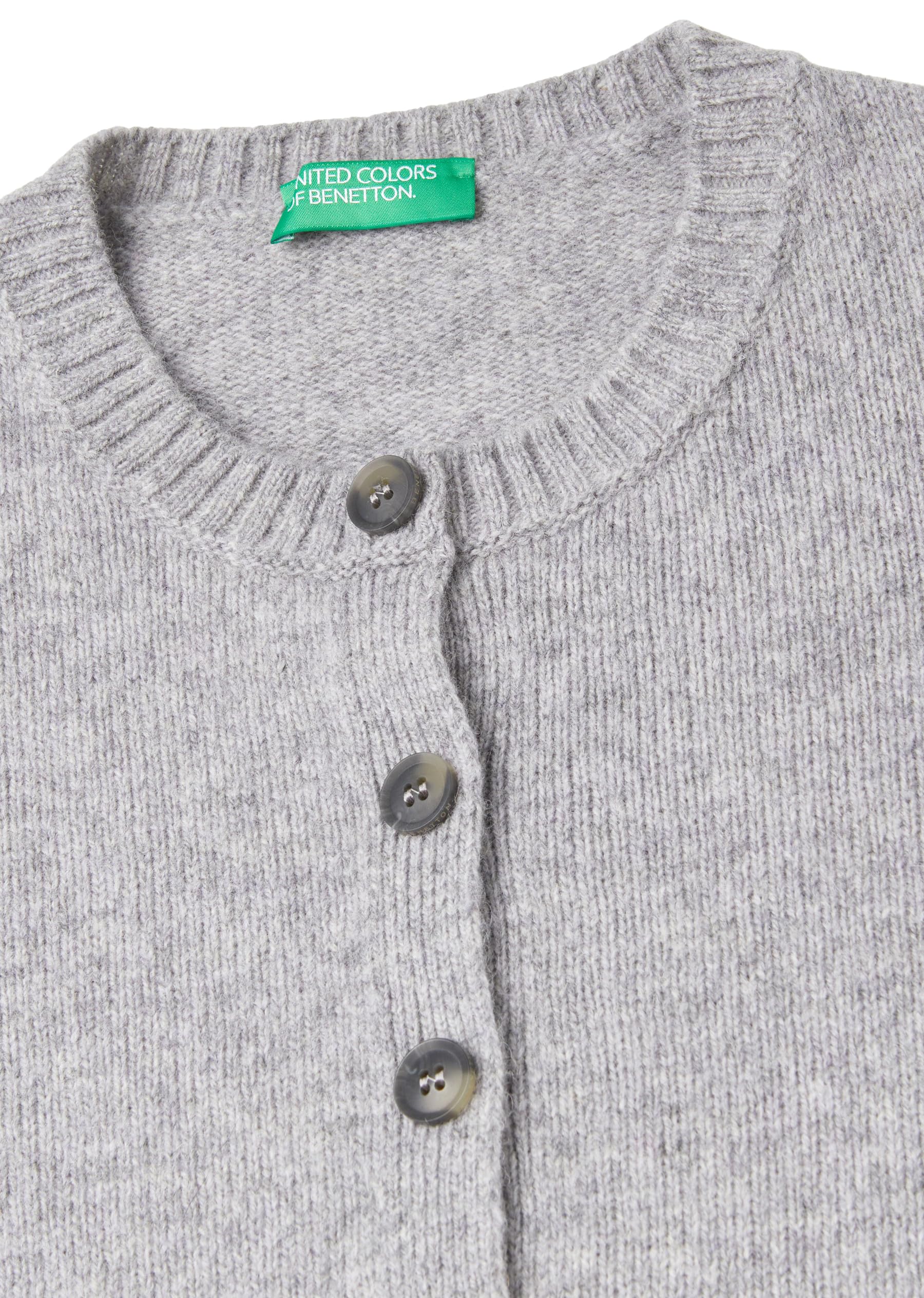 Benetton 103ME500L Cardigan Donna Grigio XXS