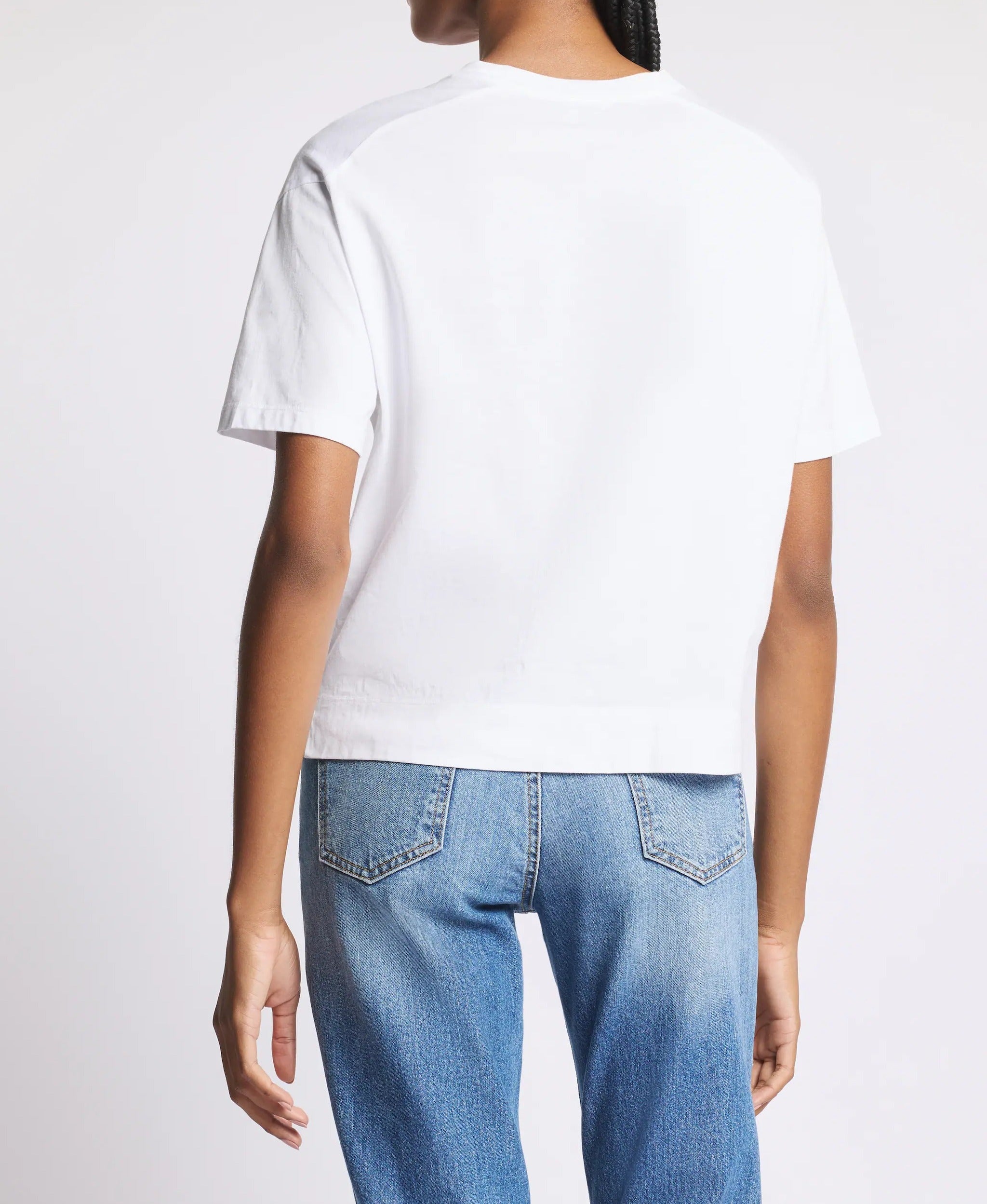 Fay NPWB2526610 T-shirt Donna Bianco Jersey Cotone