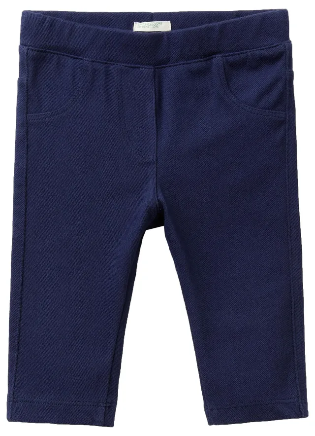 Benetton 4NBBae002 Pantalone Neonato Jersey Blu 56