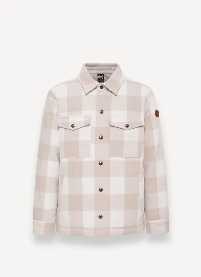 Colmar 11000011 overshirt uomo beige nude quadri