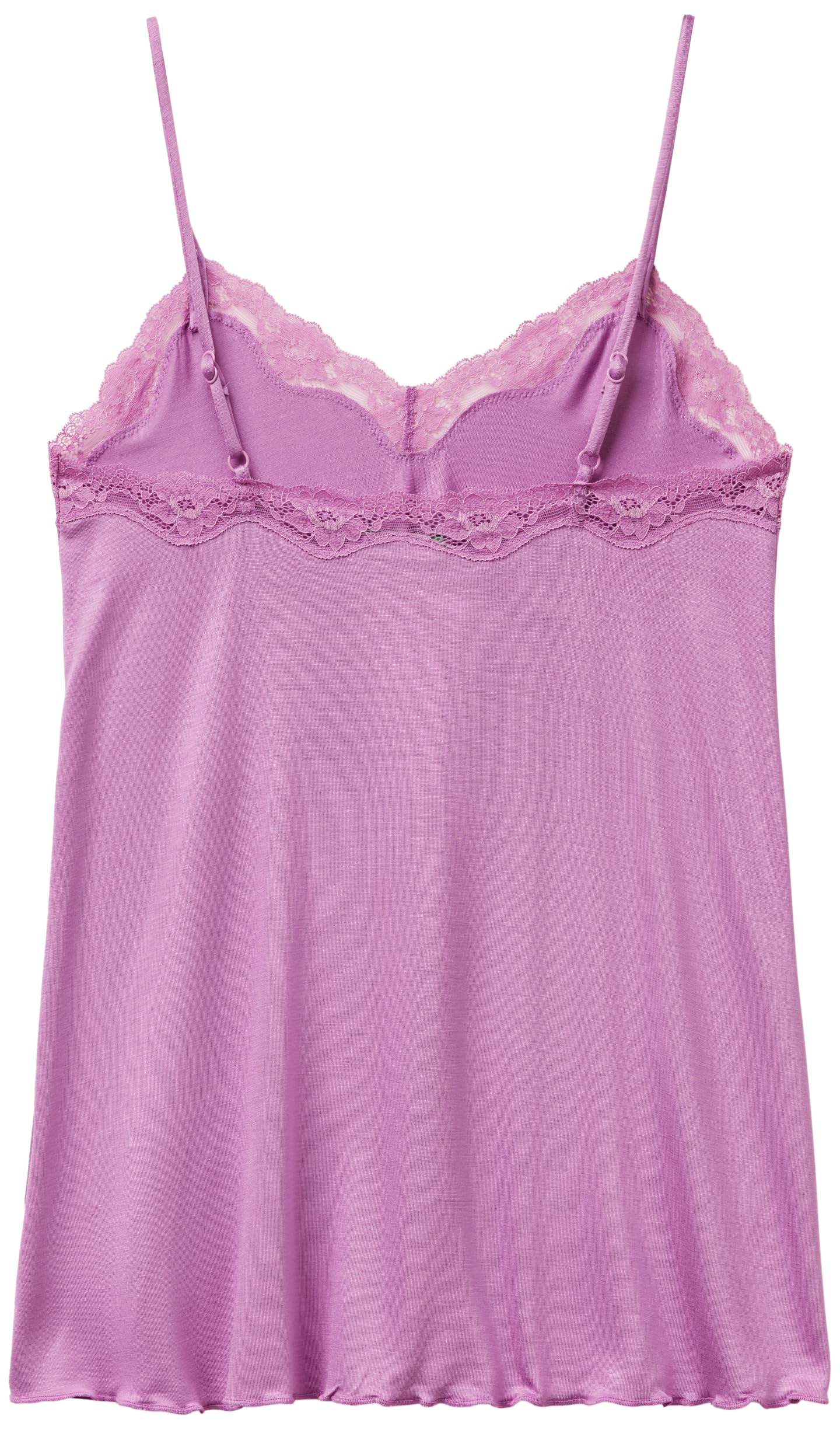 Benetton Canotta Donna S 3Z123H00J in Viscosa e Pizzo
