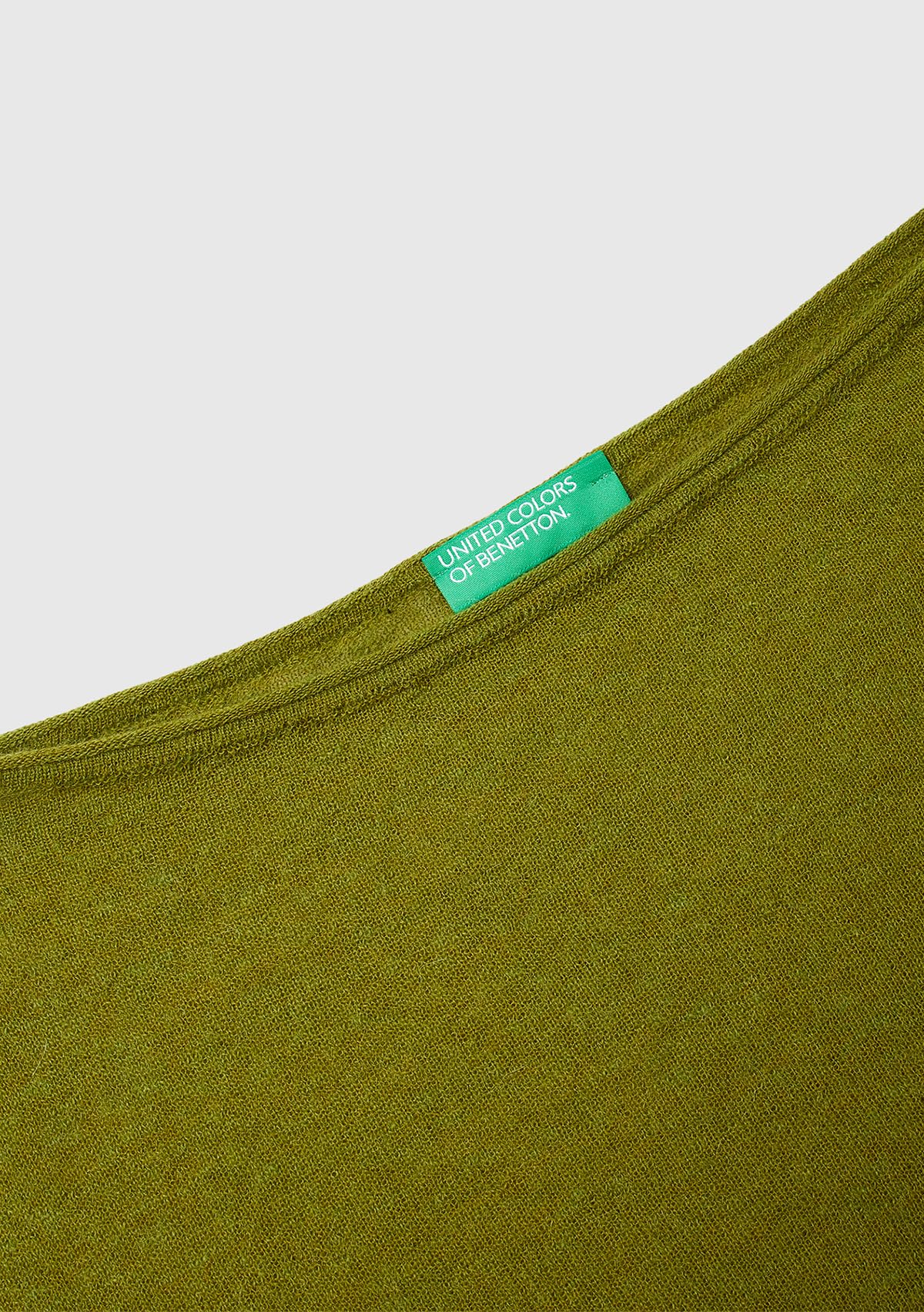 Benetton Maglieria Maglia Scollo Barca M/L in Misto Alpaca