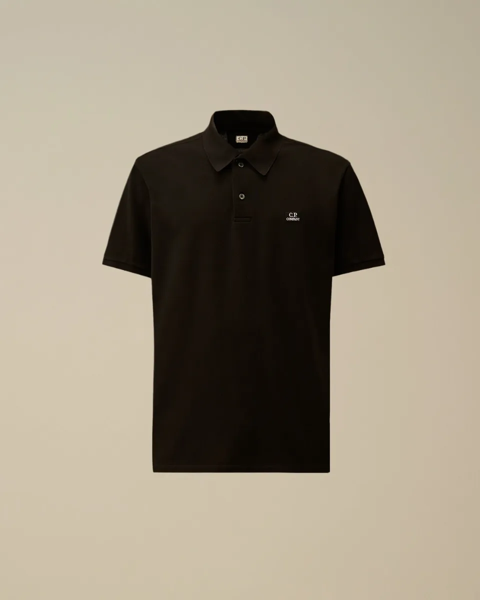 C.P. Company MPL108A polo uomo nero piquet stretch