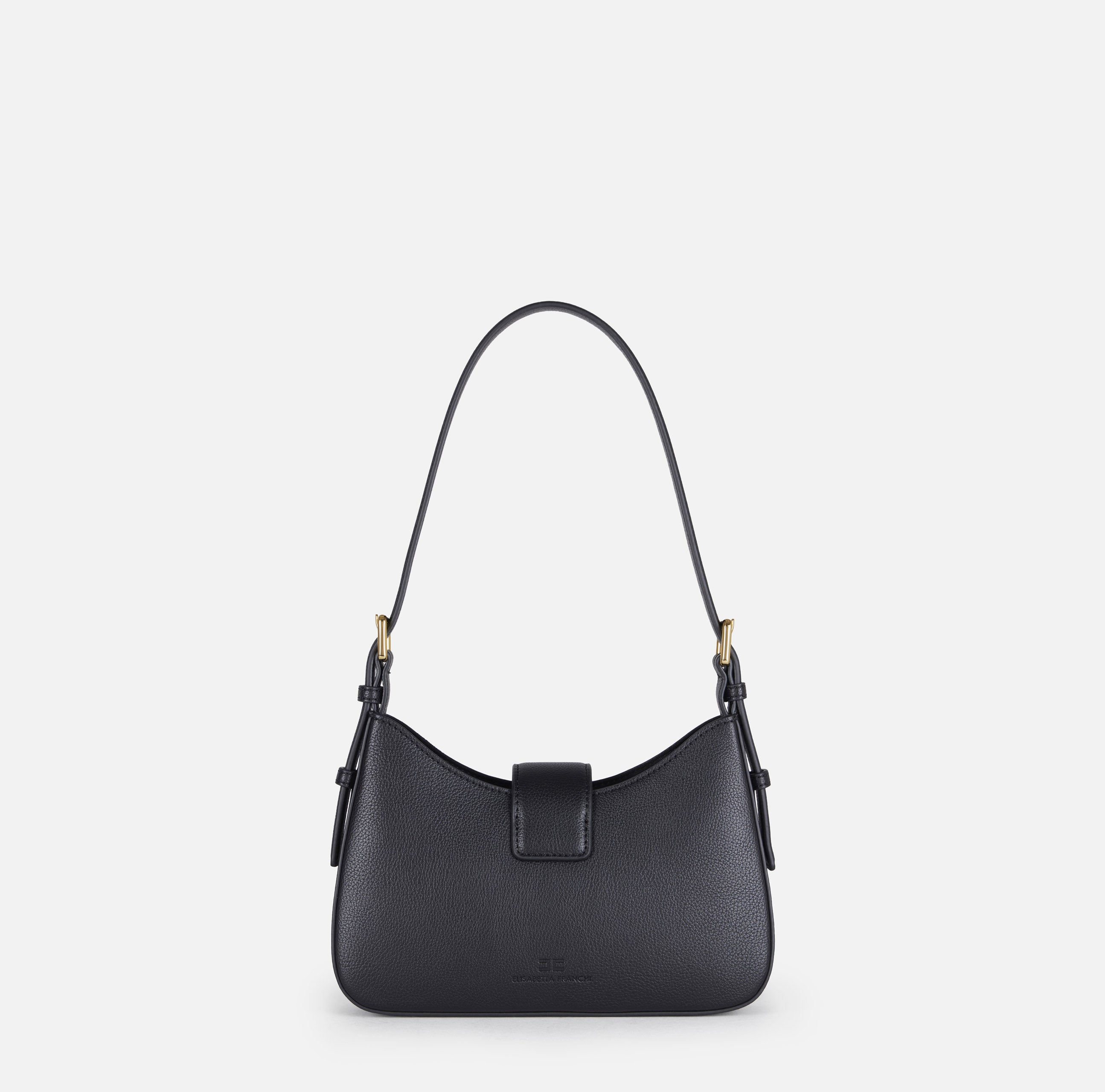 Elisabetta Franchi BS24A62E Hobo Charm borsa nera ecopelle