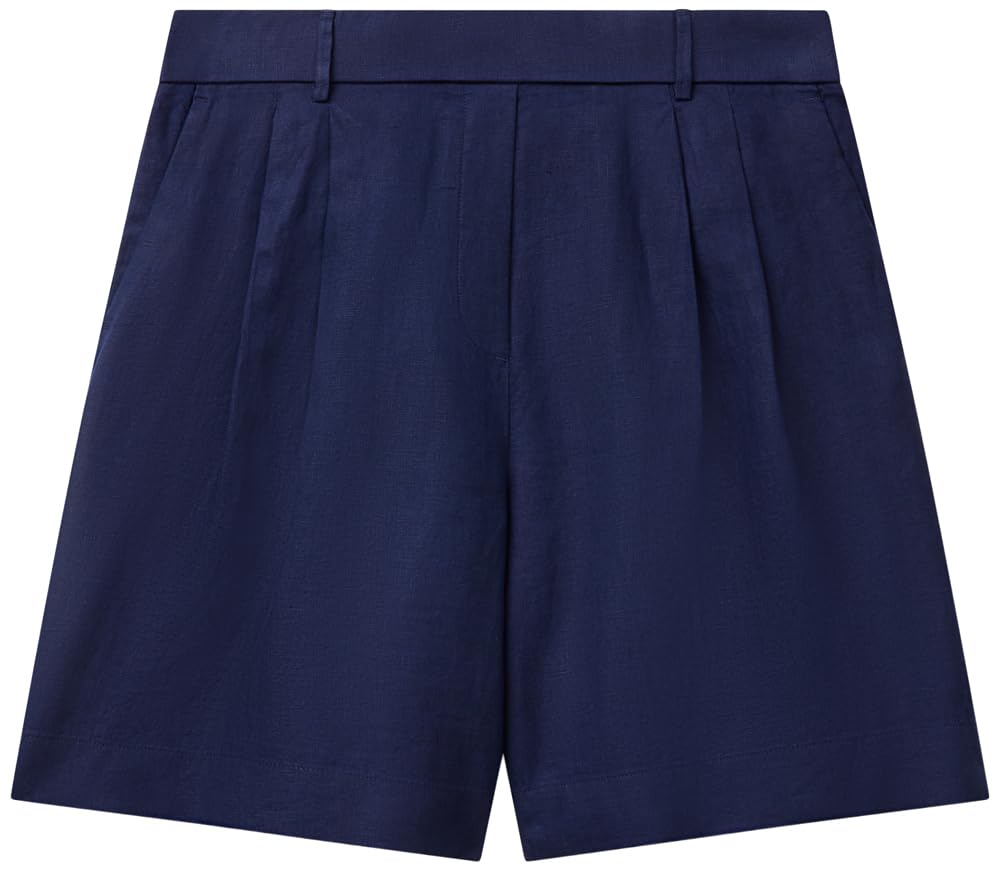 Benetton Bermuda Lino Pences Vita Elastica