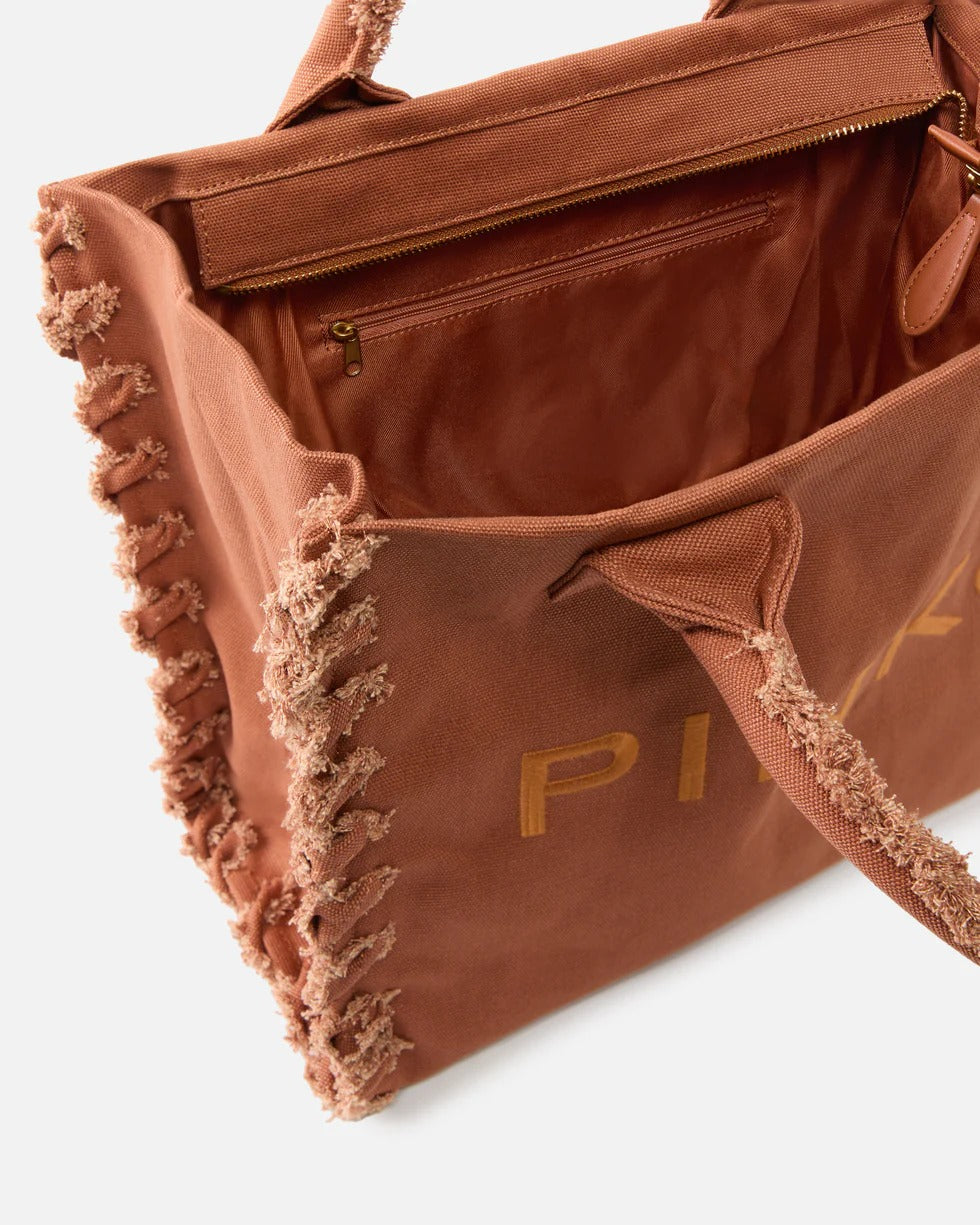 PINKO Shopper Beach Canvas 106673 borsa marrone