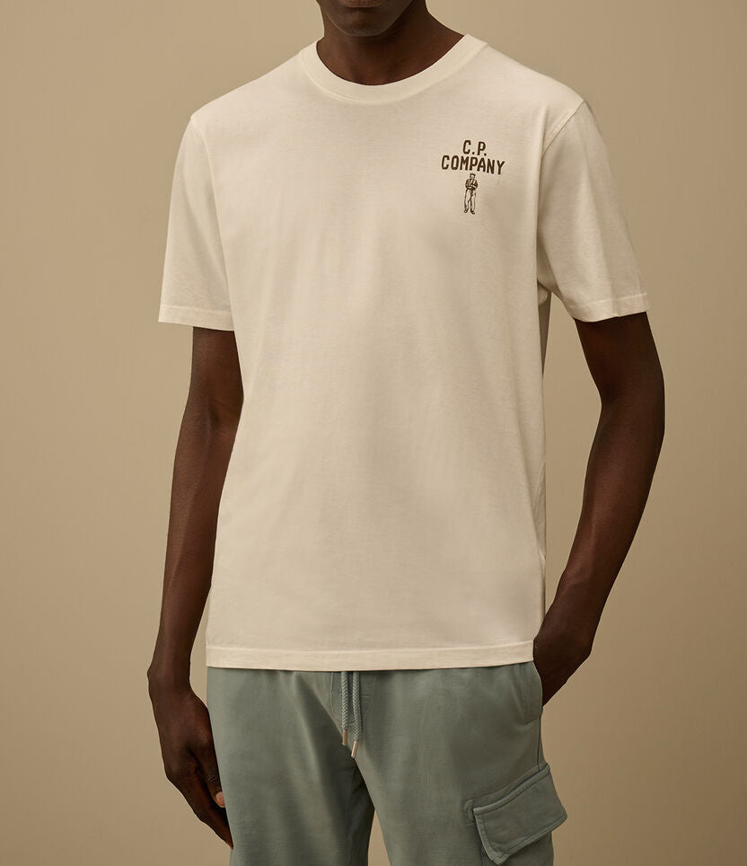 C.P. Company British Sailor MTS174A T-shirt uomo bianco cotone