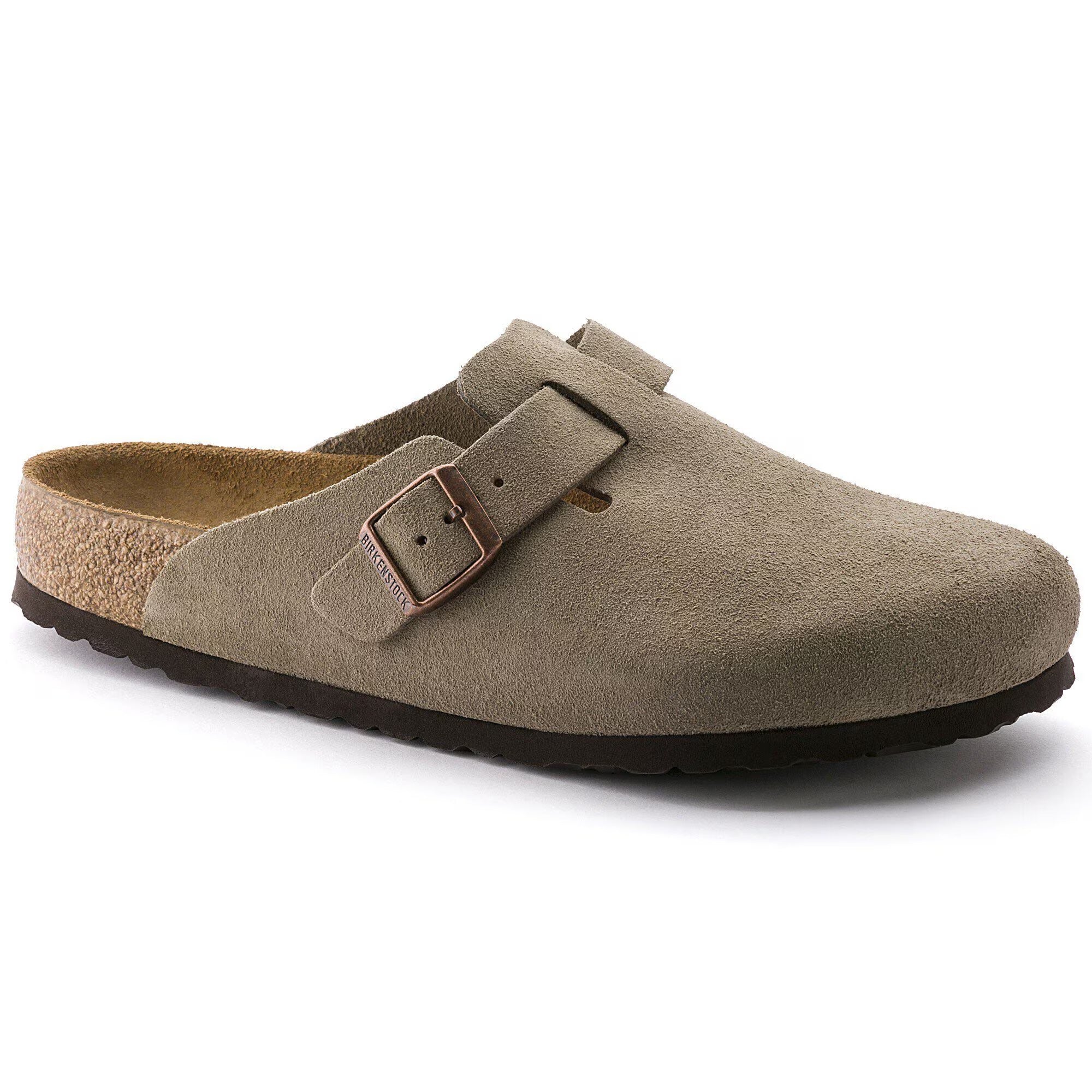 Birkenstock Boston 0560773 ciabatta suede Taupe