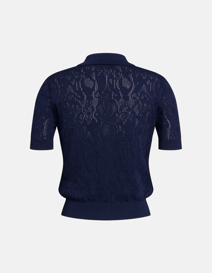Dondup DT497 M01068D Polo Donna Jacquard Universo Slim