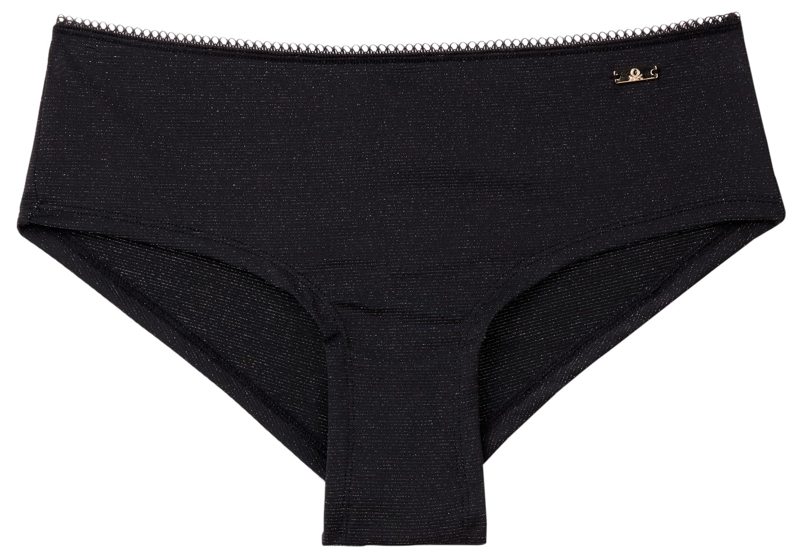 Benetton Slip 3nyw1s025 Culotte Donna Tessuto Lurex Taglia L