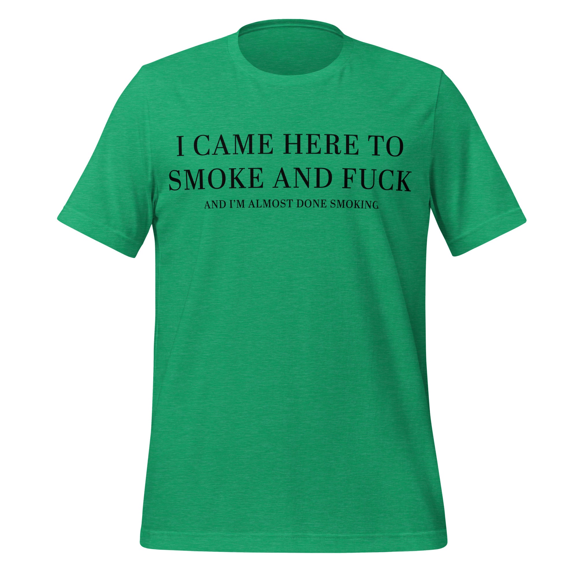 Pure Trash I Came Here To Smoke maglietta uomo verde cotone