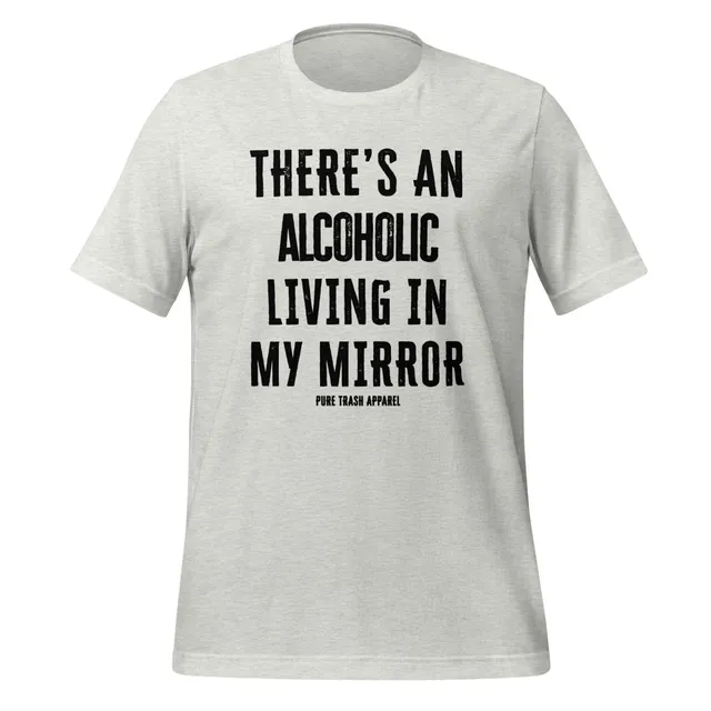 Pure Trash Alcoholic Mirror maglietta uomo verde cotone