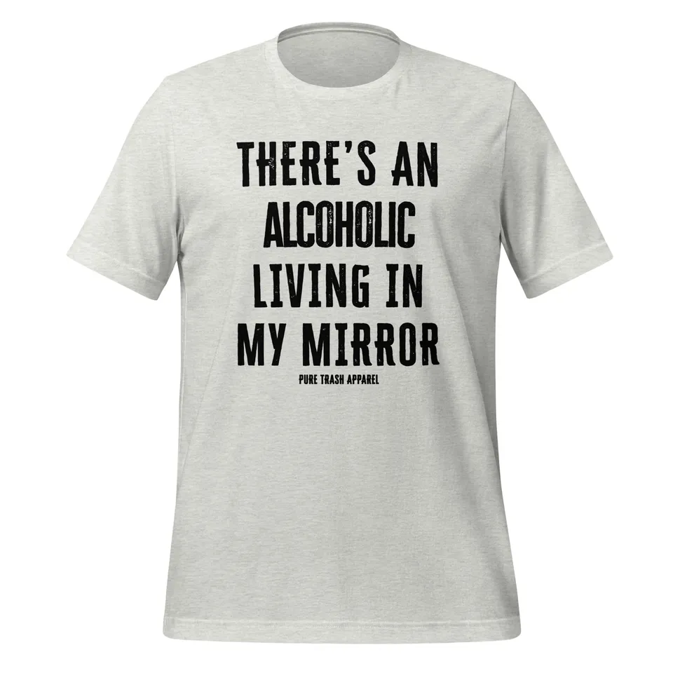 Pure Trash Alcoholic Mirror maglietta uomo verde cotone
