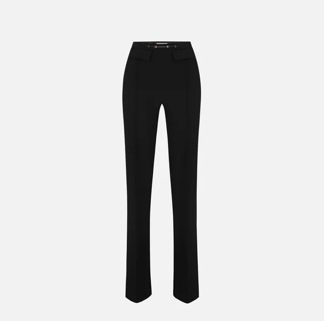 Elisabetta Franchi PA19666E2 Pantalone Palazzo Nero