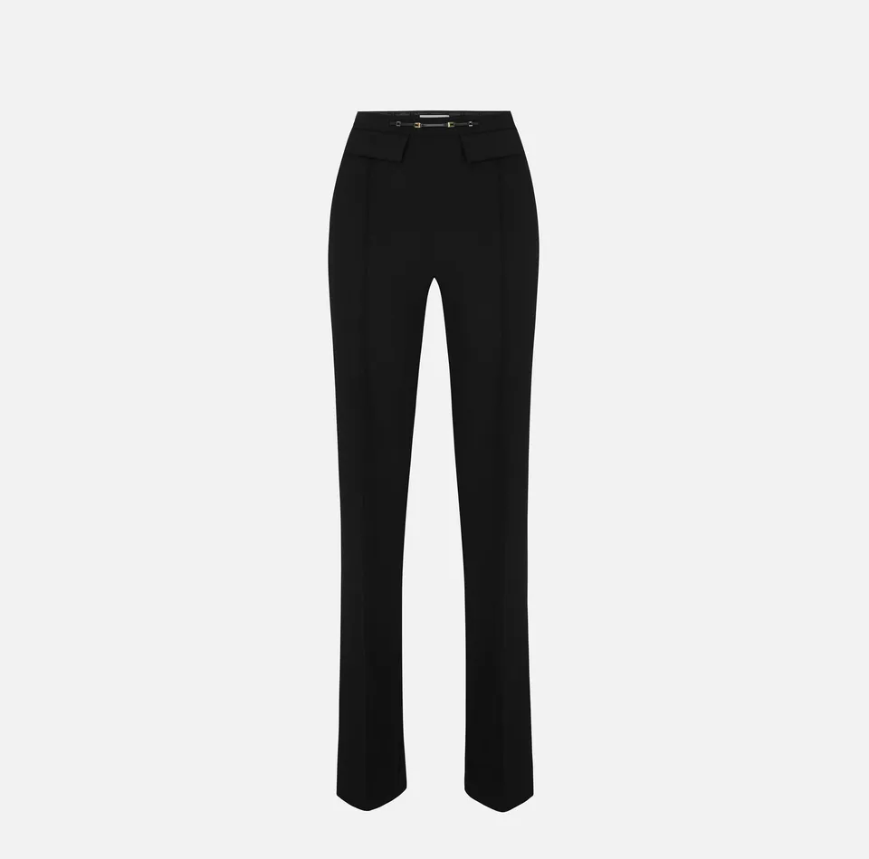 Elisabetta Franchi PA19666E2 Pantalone Palazzo Nero