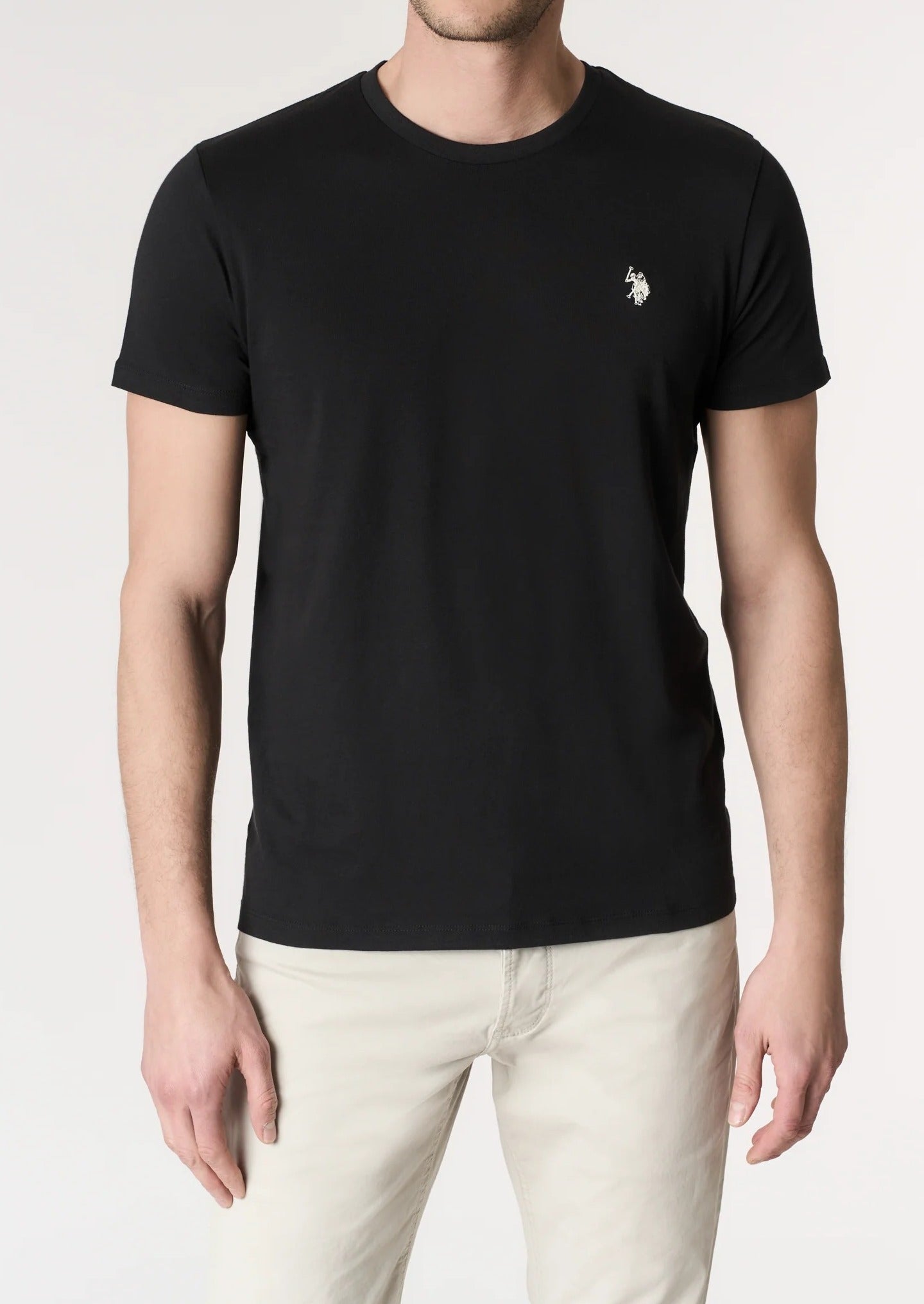 U.S. Polo Mick US43154015 t-shirt uomo nero cotone