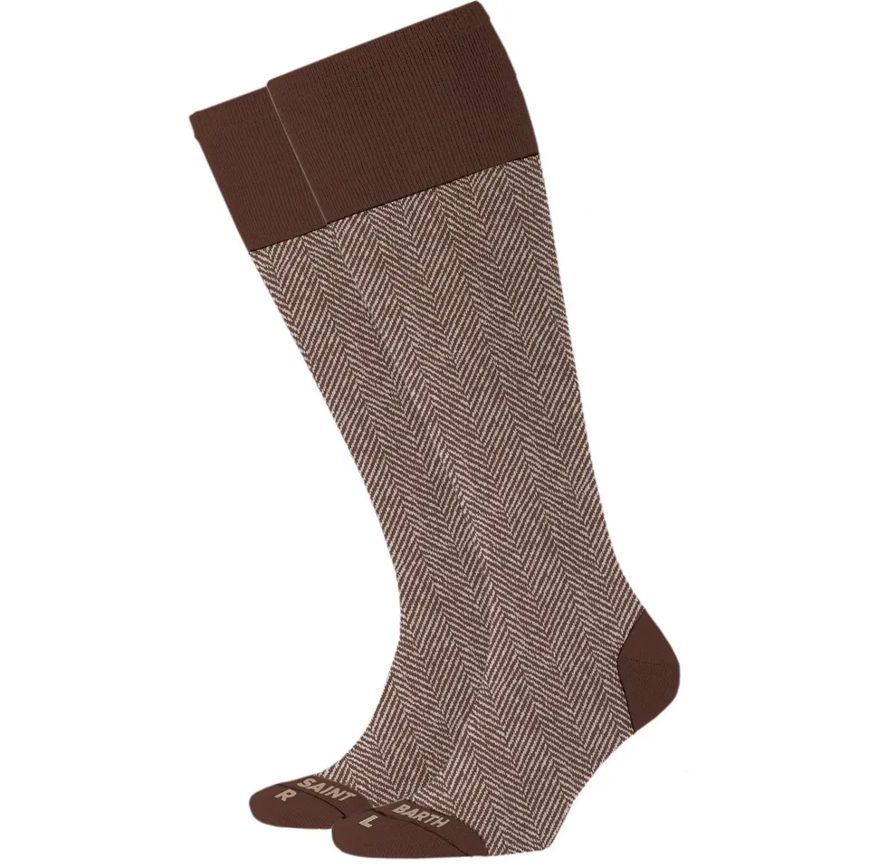 MC2 Saint Barth Sox N calzini uomo Herringbone Beige Marrone