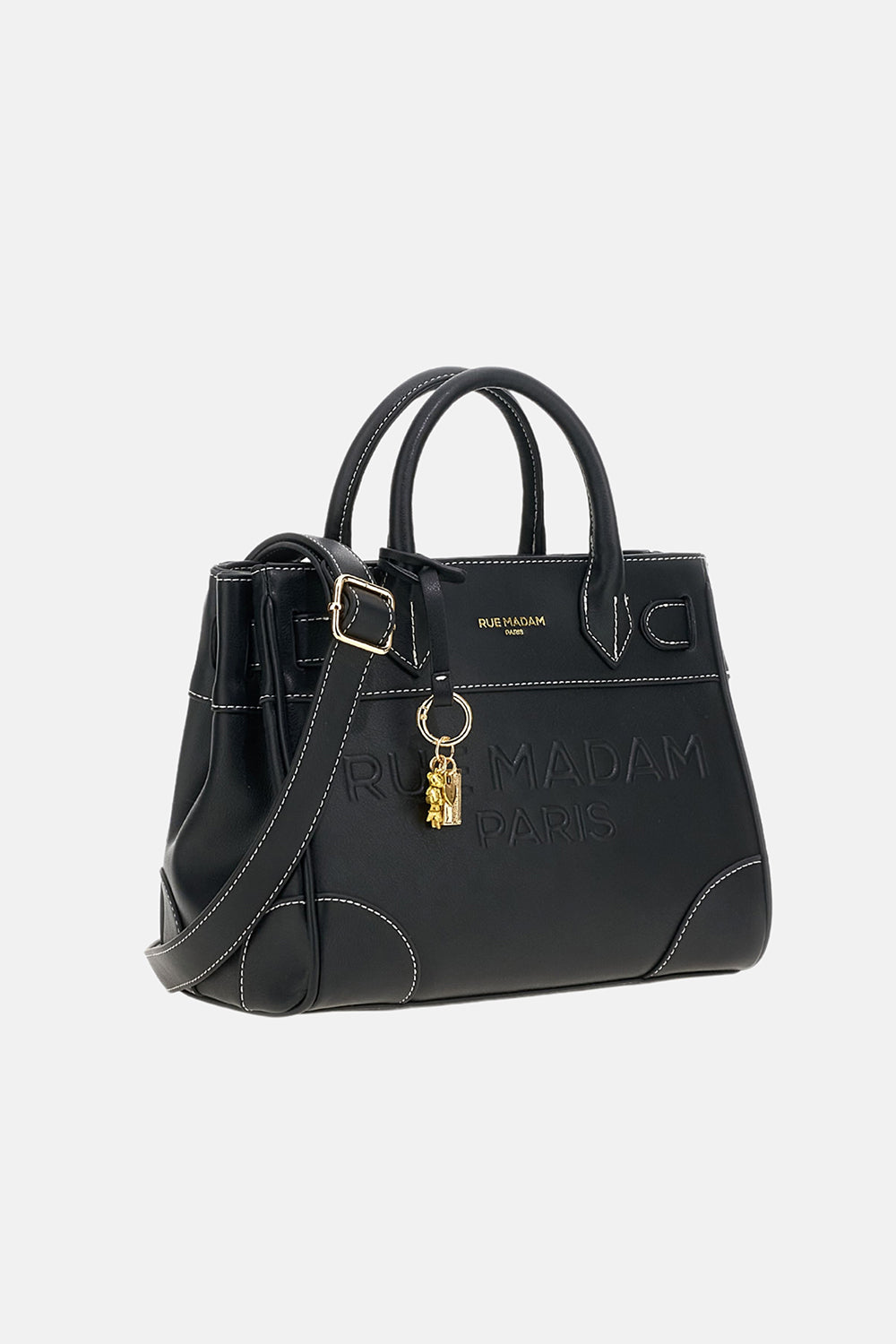 Rue Madam La Maison Mini 1594 Tote Donna Nera Ecopelle
