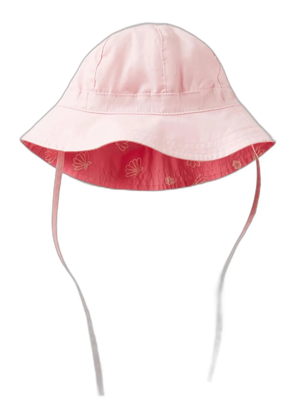 Benetton Cappello Bimbo Rosa Reversibile Fantasia