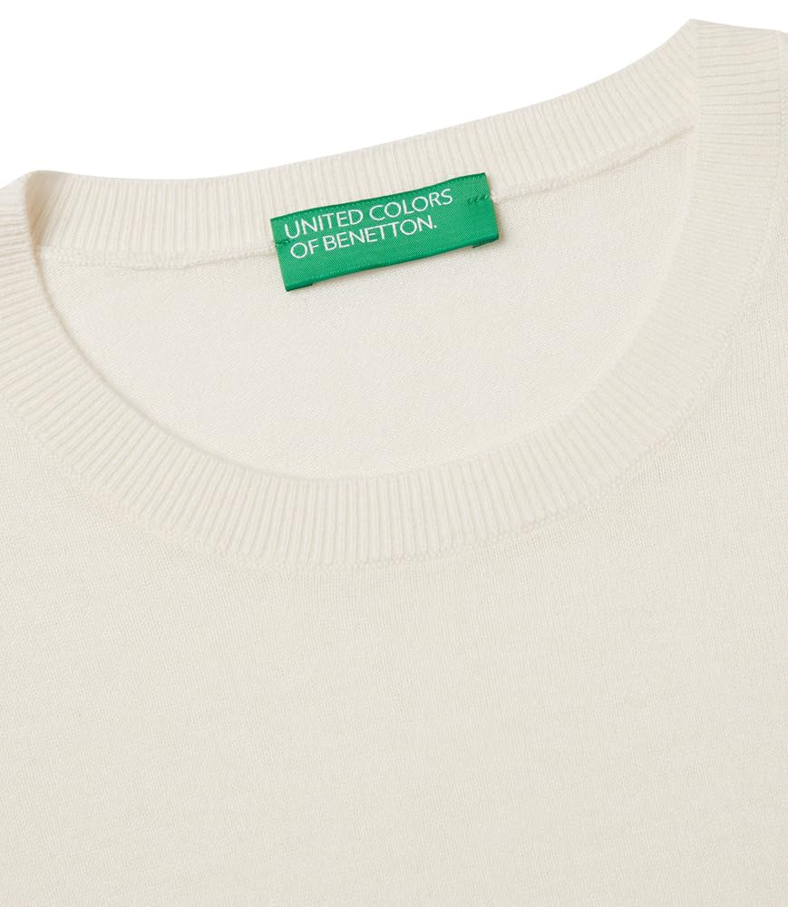 Benetton 1zred10cp Maglione Donna Blu Girocollo Regular