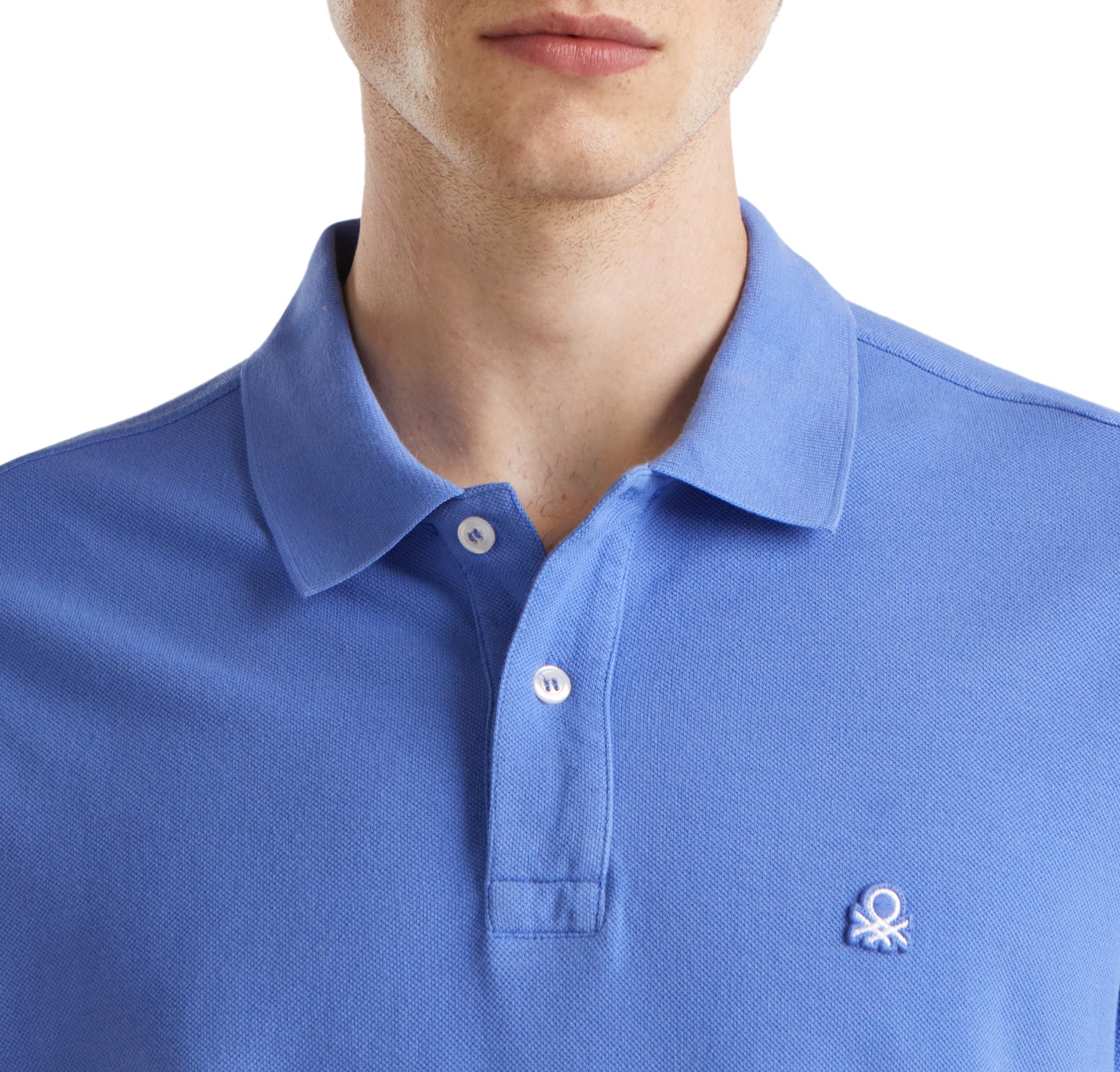 Benetton Polo Piquet Regular Logo Uomo Manica Corta