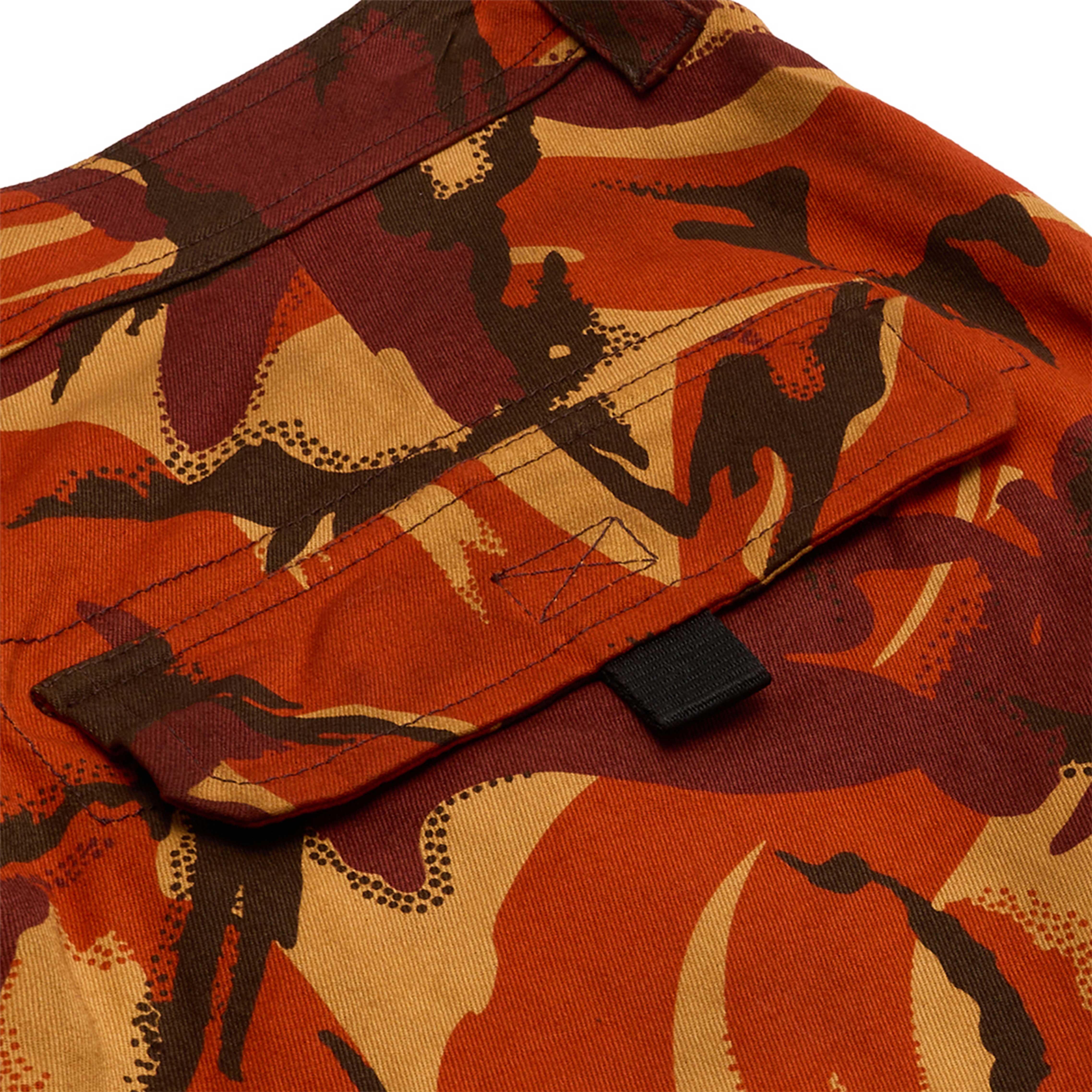 Martine Rose Utility Short pantaloncini orange camo cotone