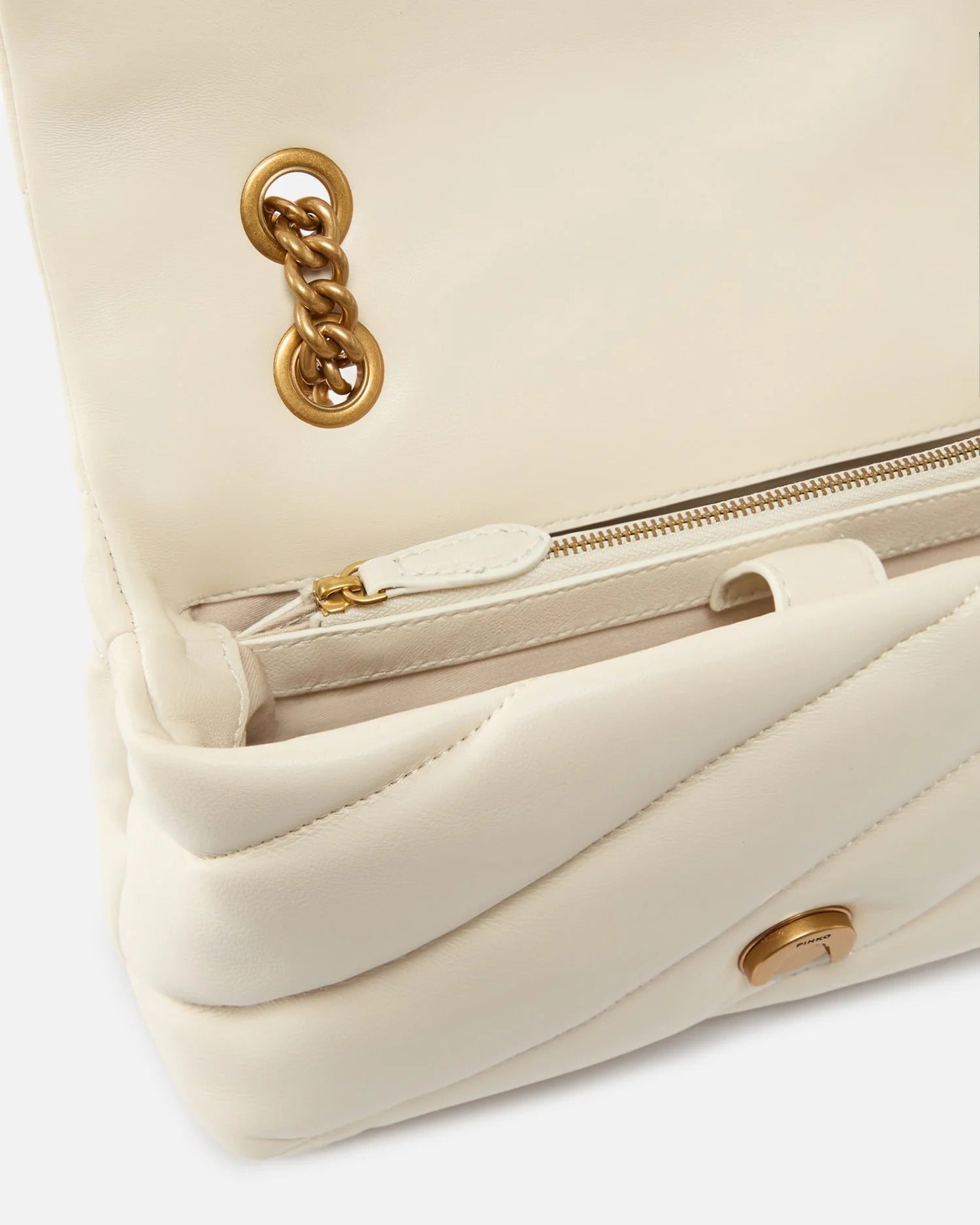 Pinko Love Puff Classic 100038 borsa Bianco Antique Gold