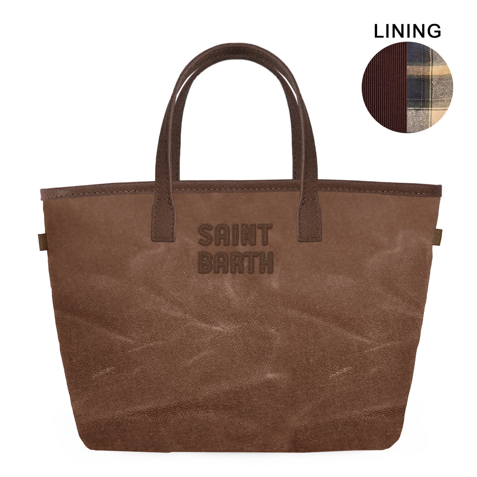 MC2 Saint Barth City Bag Mini Wax Borsa Marrone Nylon