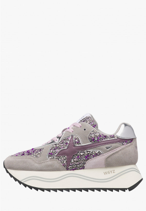 W6YZ Deva W 2017405 59 sneakers donna grigio lilla platform