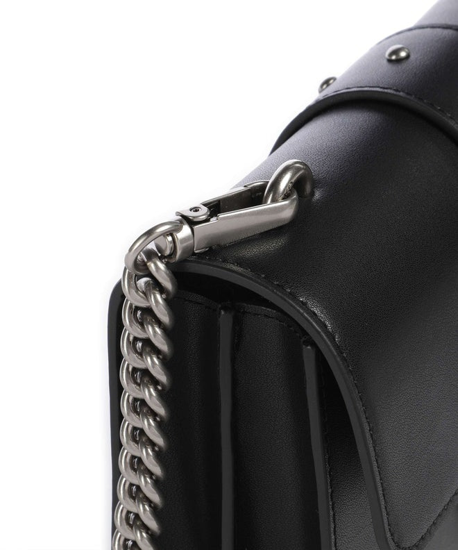 Pinko Love One Mini 105856 A0F1 Borsa Nero Old Silver Pelle